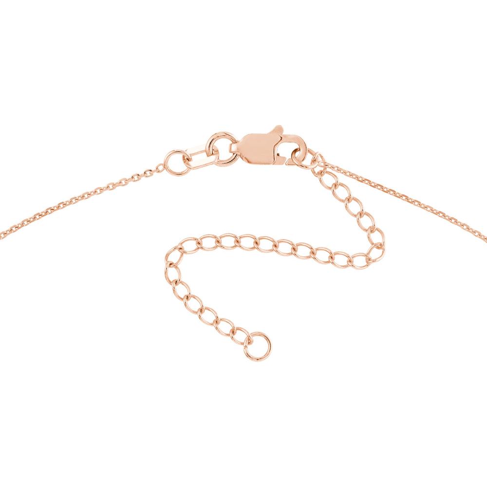 Olas d'Oro - 14K Rose Gold Adjustable Bar Necklace with 2pt Diamond Accent