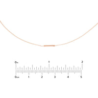Olas d'Oro - 14K Rose Gold Adjustable Diamond Choker with Staple Bar - 0.01 Carat Total Diamond Weight