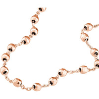 Olas d'Oro - 14K Rose Gold Adjustable Diamond Cut Beaded Bracelet