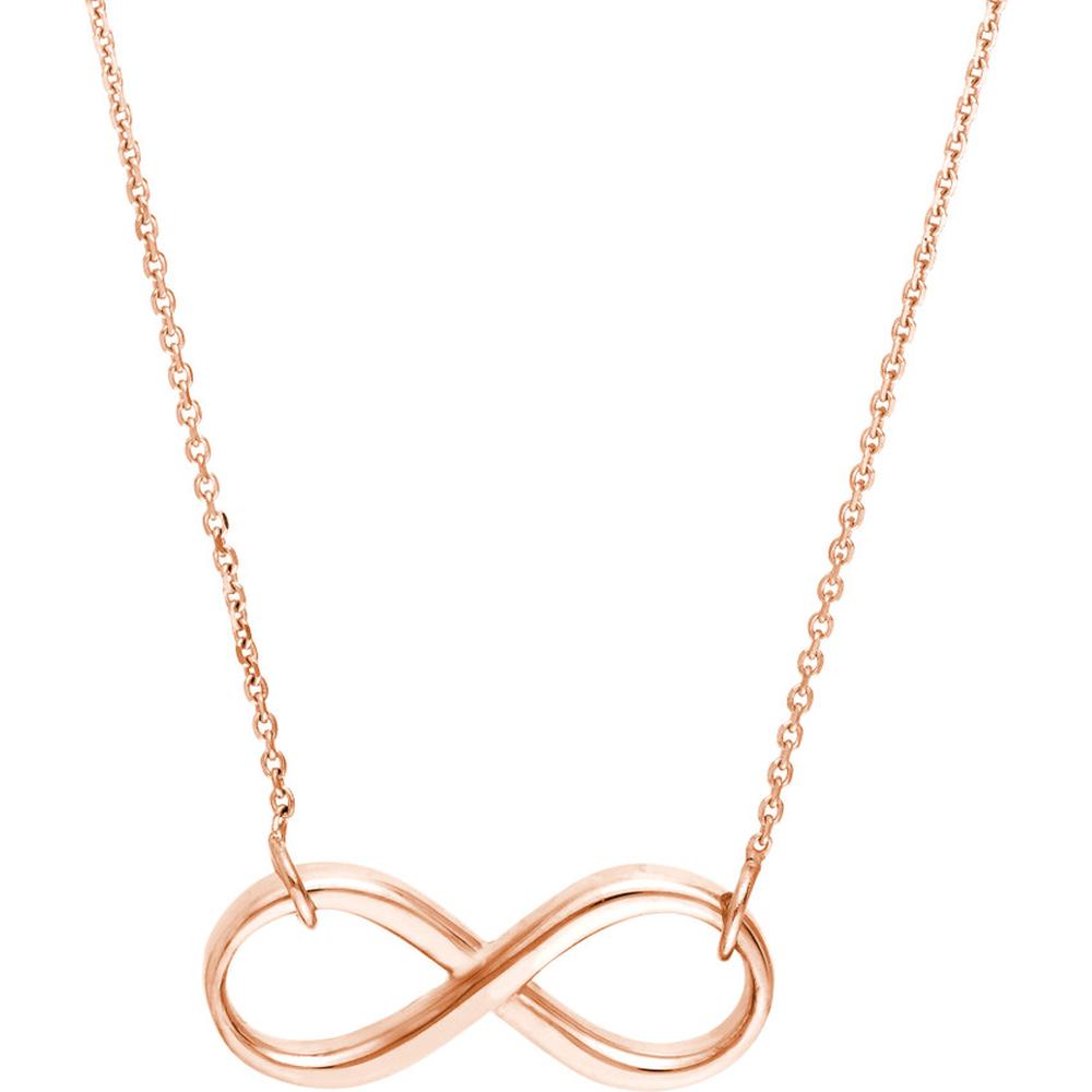 Olas d'Oro - 14K Rose Gold Adjustable Infinity Necklace - 3.25g