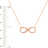 Olas d'Oro - 14K Rose Gold Adjustable Infinity Necklace - 3.25g