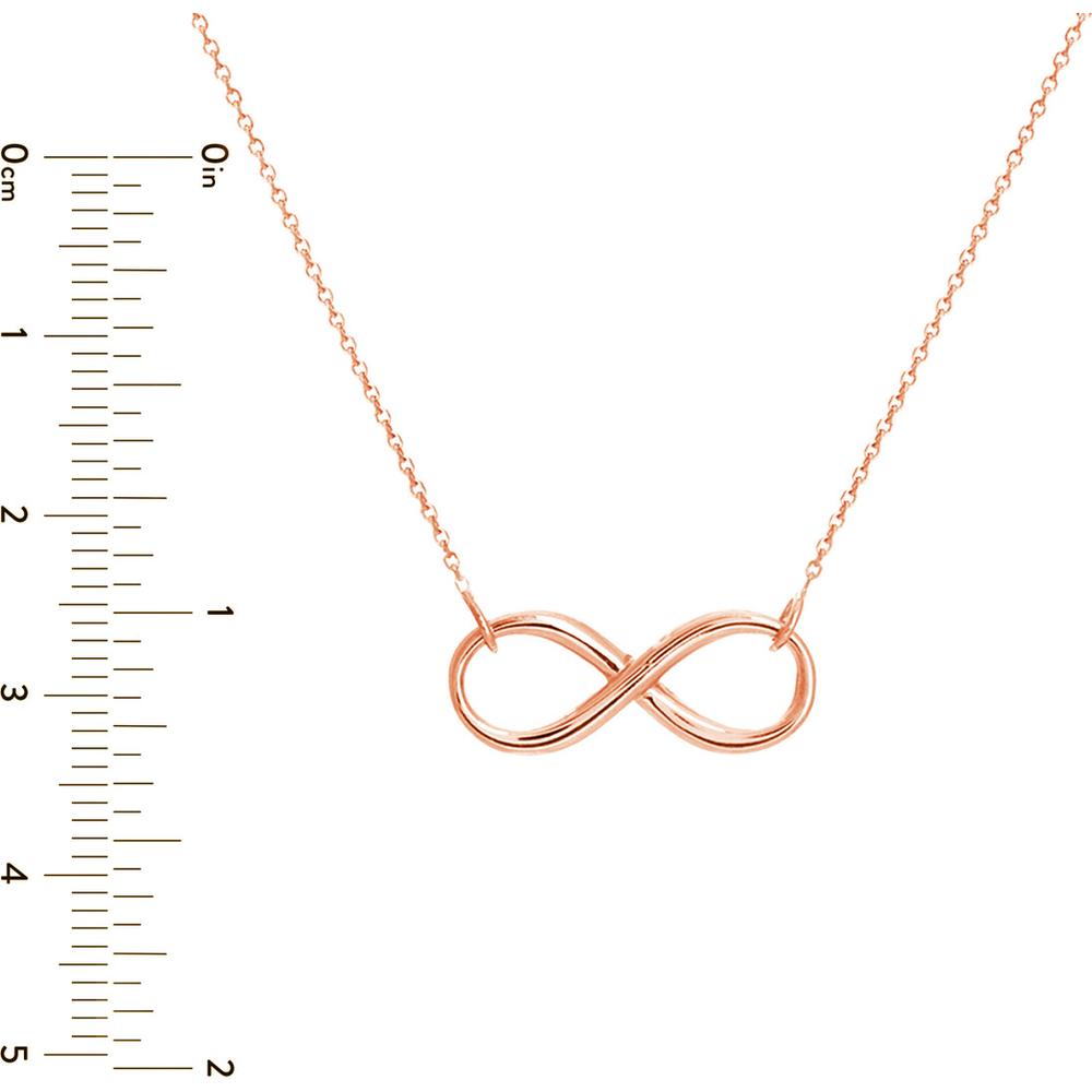 Olas d'Oro - 14K Rose Gold Adjustable Infinity Necklace - 3.25g