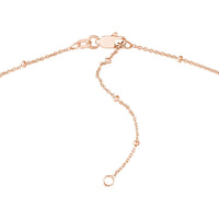 Olas d'Oro - 14K Rose Gold Adjustable Necklace with Diamond Star Bezels - 0.27 Carat Total Diamond Weight