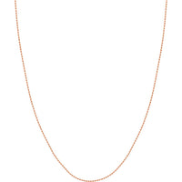 Olas d'Oro - 14K Rose Gold Adjustable Rope Chain Necklace with Silicone Slider - 22 inches, 3.25 grams