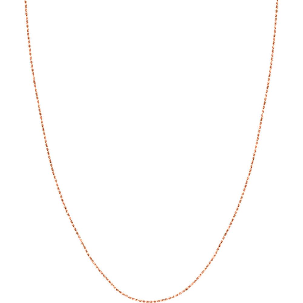 Olas d'Oro - 14K Rose Gold Adjustable Rope Chain Necklace with Silicone Slider - 22 inches, 3.25 grams