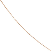 Olas d'Oro - 14K Rose Gold Adjustable Rope Chain Necklace with Silicone Slider - 22 inches, 3.25 grams
