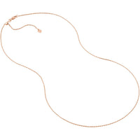 Olas d'Oro - 14K Rose Gold Adjustable Rope Chain Necklace with Silicone Slider - 22 inches, 3.25 grams