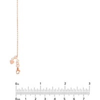 Olas d'Oro - 14K Rose Gold Adjustable Rope Chain Necklace with Silicone Slider - 22 inches, 3.25 grams