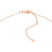Olas d'Oro - 14K Rose Gold Adjustable Sideways Cross Pendant Necklace 1.79 Grams