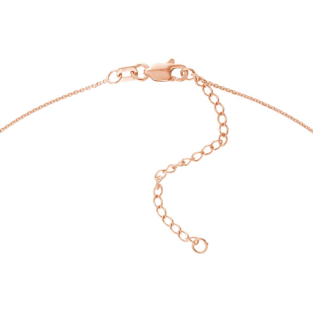 Olas d'Oro - 14K Rose Gold Adjustable Sideways Cross Pendant Necklace 1.79 Grams