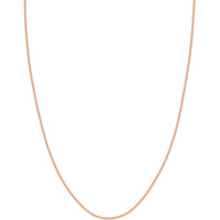 Olas d'Oro - 14K Rose Gold Adjustable Snake Chain Necklace with Silicone Slider - 22" Length