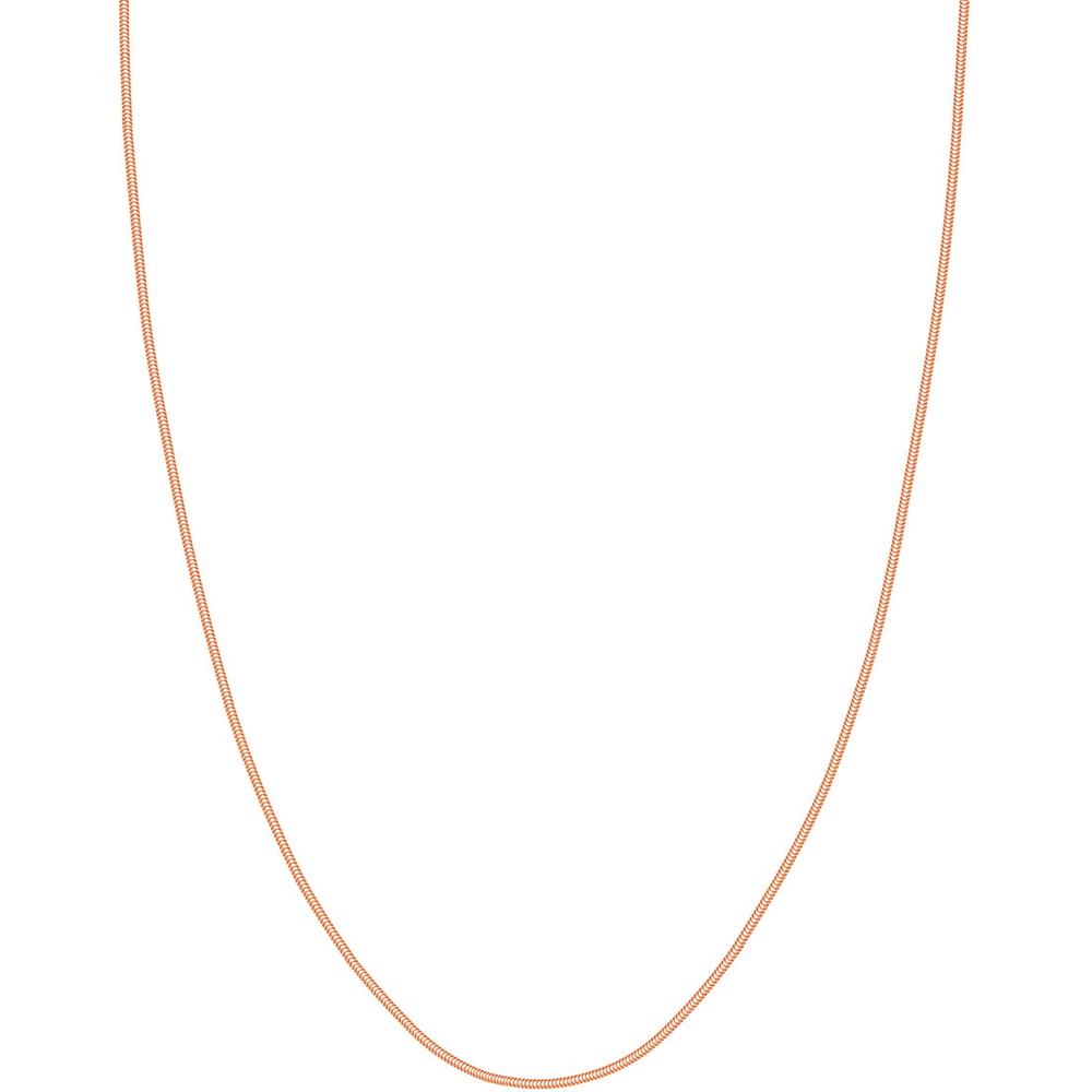 Olas d'Oro - 14K Rose Gold Adjustable Snake Chain Necklace with Silicone Slider - 22" Length