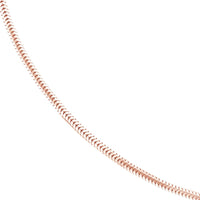 Olas d'Oro - 14K Rose Gold Adjustable Snake Chain Necklace with Silicone Slider - 22" Length
