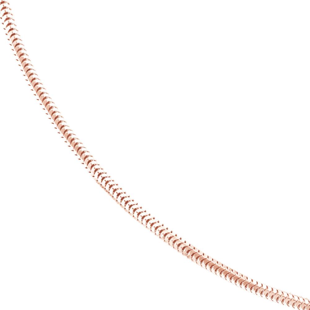 Olas d'Oro - 14K Rose Gold Adjustable Snake Chain Necklace with Silicone Slider - 22" Length