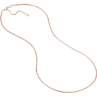 Olas d'Oro - 14K Rose Gold Adjustable Snake Chain Necklace with Silicone Slider - 22" Length
