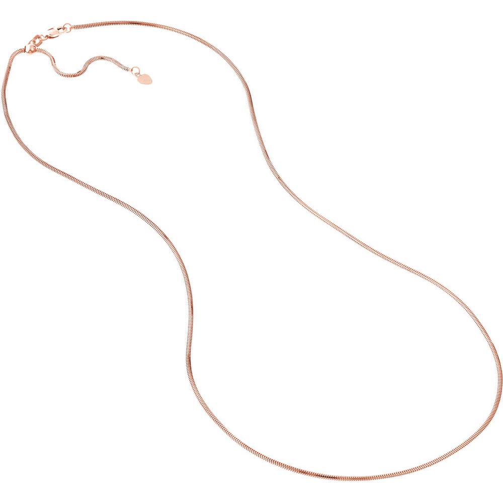 Olas d'Oro - 14K Rose Gold Adjustable Snake Chain Necklace with Silicone Slider - 22" Length