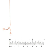 Olas d'Oro - 14K Rose Gold Adjustable Snake Chain Necklace with Silicone Slider - 22" Length