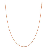 Olas d'Oro - 14K Rose Gold Adjustable Sparkle Chain Necklace with Silicone Slider - 22" Length