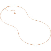 Olas d'Oro - 14K Rose Gold Adjustable Sparkle Chain Necklace with Silicone Slider - 22" Length