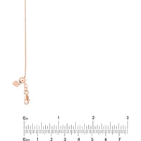 Olas d'Oro - 14K Rose Gold Adjustable Sparkle Chain Necklace with Silicone Slider - 22" Length