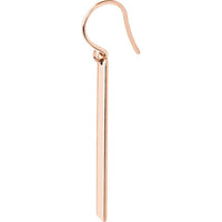 Olas d'Oro - 14K Rose Gold Bar Dangle Earrings with Fish Hook Closure - 2.75 Grams Total Weight