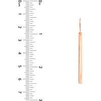 Olas d'Oro - 14K Rose Gold Bar Dangle Earrings with Fish Hook Closure - 2.75 Grams Total Weight
