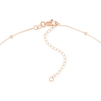 Olas d'Oro - 14K Rose Gold Bead Station Adjustable Necklace with Lobster Clasp