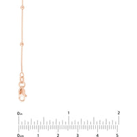 Olas d'Oro - 14K Rose Gold Bead Station Adjustable Necklace with Lobster Clasp