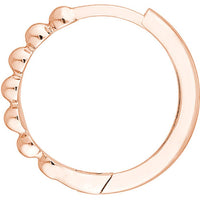Olas d'Oro - 14K Rose Gold Beaded Huggie Hoop Earrings 1.72 Grams