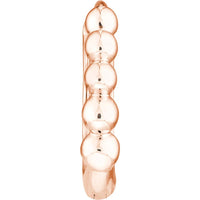 Olas d'Oro - 14K Rose Gold Beaded Mini Huggie Earrings - Lightweight and Elegant