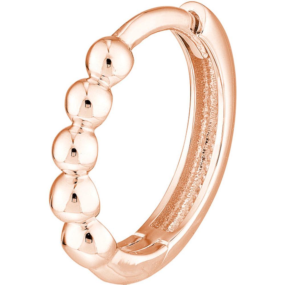 Olas d'Oro - 14K Rose Gold Beaded Mini Huggie Earrings - Lightweight and Elegant