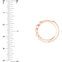 Olas d'Oro - 14K Rose Gold Beaded Mini Huggie Earrings - Lightweight and Elegant