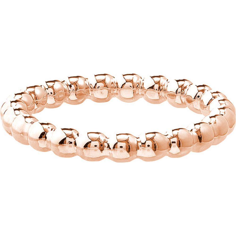 Olas d'Oro - 14K Rose Gold Beaded Wire Band Ring Size 8