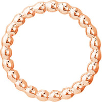 Olas d'Oro - 14K Rose Gold Beaded Wire Band Ring Size 8