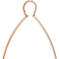 Olas d'Oro - 14K Rose Gold Curved Wire Threader Earrings Fluid Design with Delicate Movement