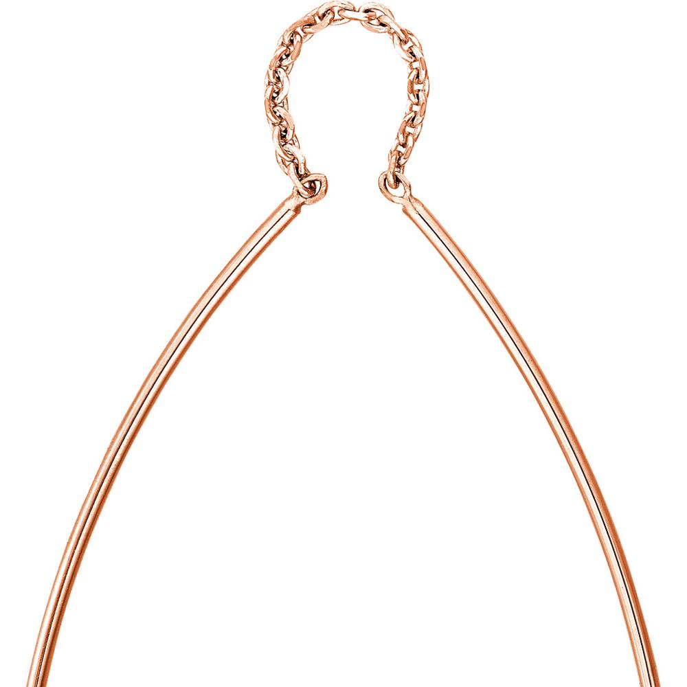 Olas d'Oro - 14K Rose Gold Curved Wire Threader Earrings Fluid Design with Delicate Movement
