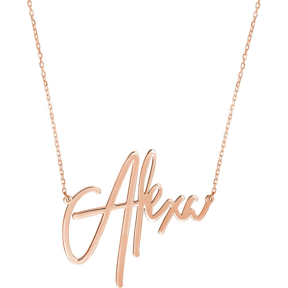 Olas d'Oro - 14K Rose Gold Customizable Signature Necklace - 45mm