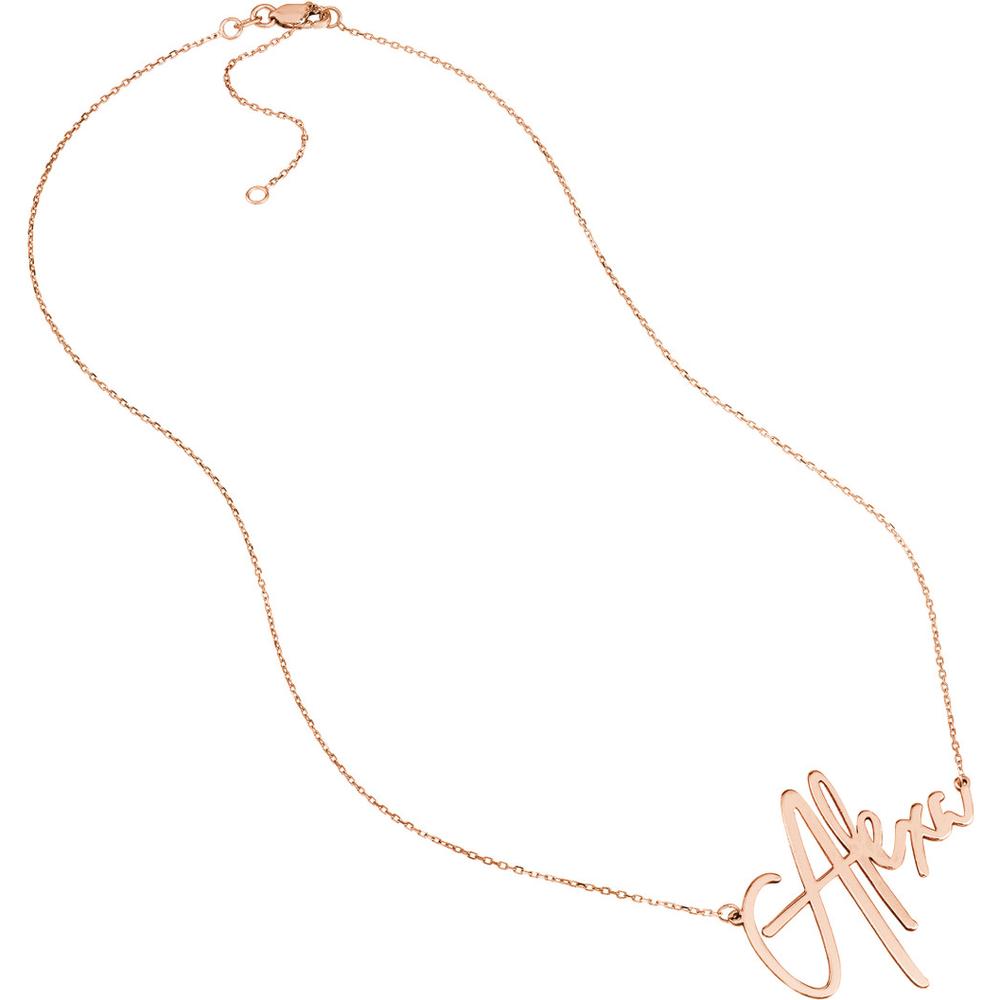 Olas d'Oro - 14K Rose Gold Customizable Signature Necklace - 45mm