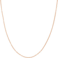 Olas d'Oro - 14K Rose Gold Designer 1.90mm Rolo Chain Necklace - 24" Length