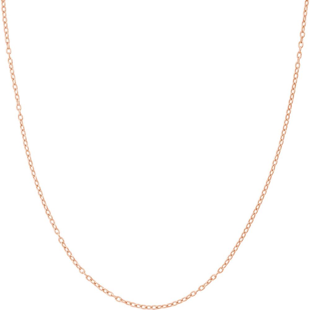 Olas d'Oro - 14K Rose Gold Designer 1.90mm Rolo Chain Necklace - 24" Length