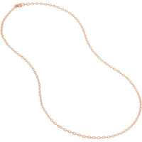 Olas d'Oro - 14K Rose Gold Designer 1.90mm Rolo Chain Necklace - 24" Length