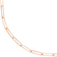 Olas d'Oro - 14K Rose Gold Designer Long Link Chain Necklace - 20 Inches, 16.07 Grams