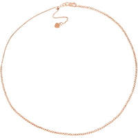Olas d'Oro - 14K Rose Gold Diamond-Cut Bead Adjustable Choker - 2mm Beads