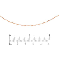 Olas d'Oro - 14K Rose Gold Diamond-Cut Bead Choker Necklace - Adjustable 13-16 Inches, 2.39 Grams