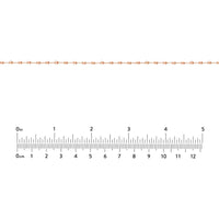 Olas d'Oro - 14K Rose Gold Diamond-Cut Bead Station Choker Chain Adjustable from 13 to 16 Inches