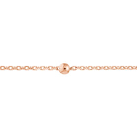 Olas d'Oro - 14K Rose Gold Diamond-Cut Cable Chain Bracelet with Bead Stations