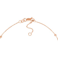 Olas d'Oro - 14K Rose Gold Diamond-Cut Cable Chain Bracelet with Bead Stations