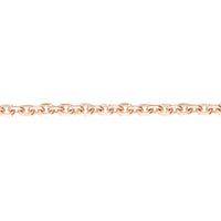 Olas d'Oro - 14K Rose Gold Diamond-Cut Cable Choker Necklace - Adjustable 13-16 Inches
