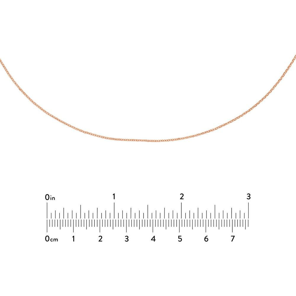 Olas d'Oro - 14K Rose Gold Diamond-Cut Cable Choker Necklace - Adjustable 13-16 Inches