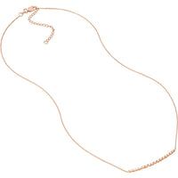 Olas d'Oro - 14K Rose Gold Diamond-Cut Curved Bar Adjustable Necklace - 2.25 Grams